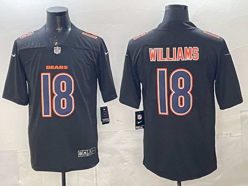 Men 2026 Nike Chicago Bears #18 Williams Black Limited NFL Jersey style 001->chicago bears->NFL Jersey